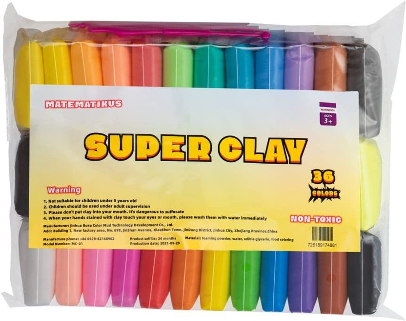 Eclet Colorful DIY Non Toxic Super Light Air Dry Modeling Clay For Kids (12 Units)A113 Art Clay(12 g)