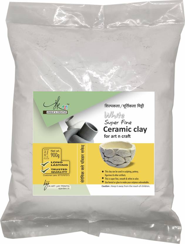 JK Art Ceramic Clay Powder 900grams for Art n Craft, Ceramic Pottery