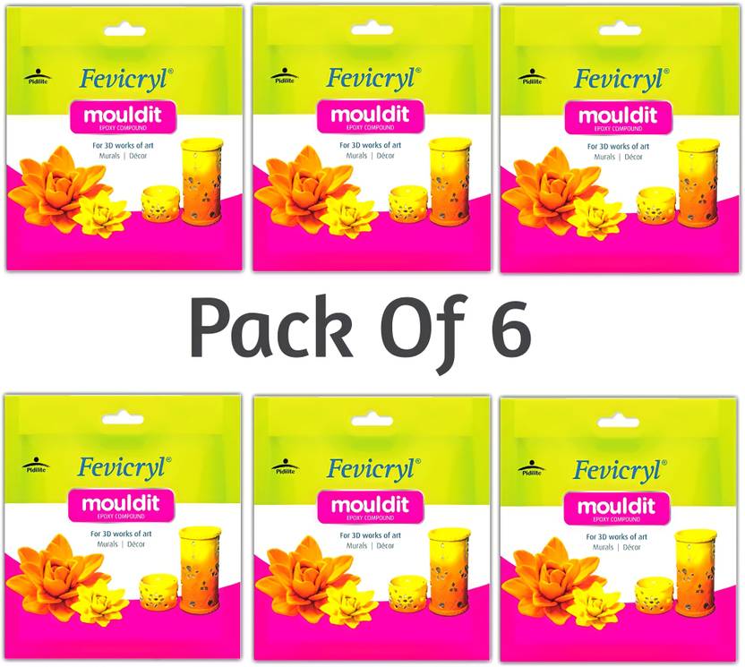 Fevicryl Mouldit Clay 50gm Pack Of 6 Art Clay Price in India Buy
