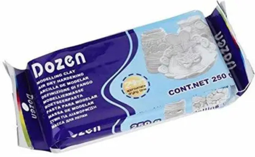 Magnemite Dozen Air Dry White Clays for Art, Sculpting & Kids' Projects Art Clay(250 g)