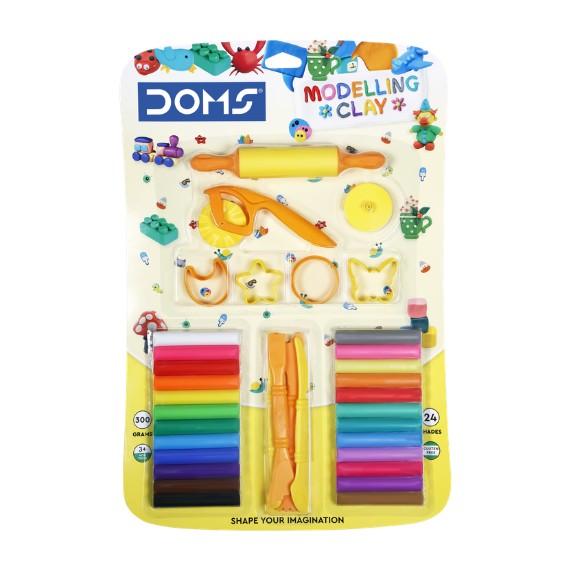 DOMS Modelling (24 Shades) Art Clay(300 g)