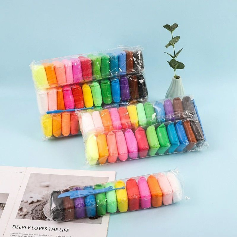 HAWKDREAM (Set 12 ) Multicolor Color Fluffy Foam Clay with Tools,Super Light DIY Clay for Model air Dry Clay Fun Toy, Creative Art DIY Crafts, Gift for Kids [Pack Of 1] Art Clay(120 g)