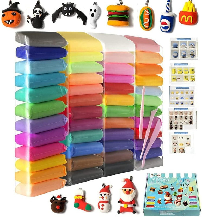 CJ CHILDREN'SJOY Super Light Air Dry Clay Set with Tools & DIY Modeling Accessories Art Clay(24 g)