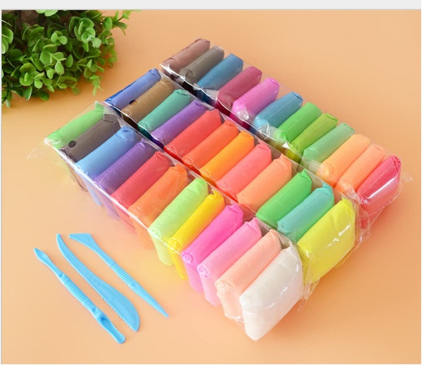Eclet 12 Colors Modelling Clay with 3 Clay Tools Ultra Soft Light Magic Clay Art Clay(12 g)