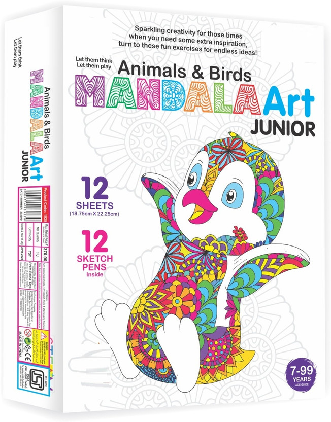 Game Game Phactory DRAWING KIT ANIMALS & BIRD MANDALA ART JUNIOR - Flipkart Deal