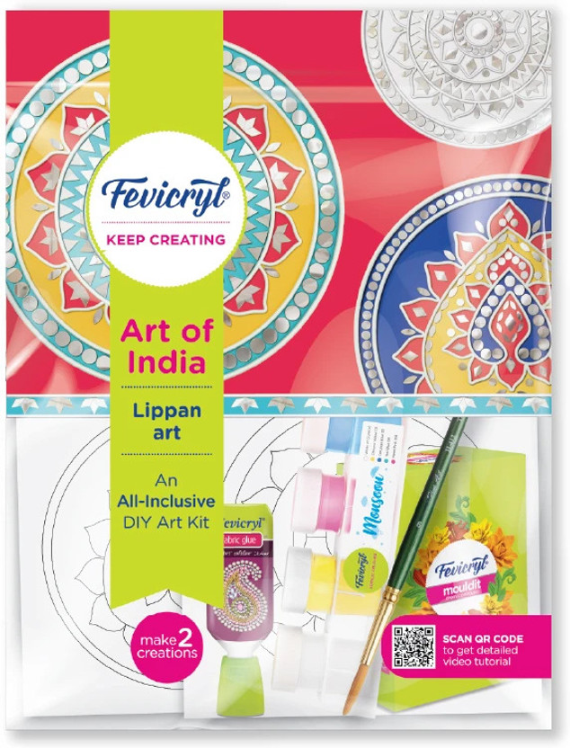 Fevicryl DIY Art of India Lippan kit, Gift for Artists, Students, Children