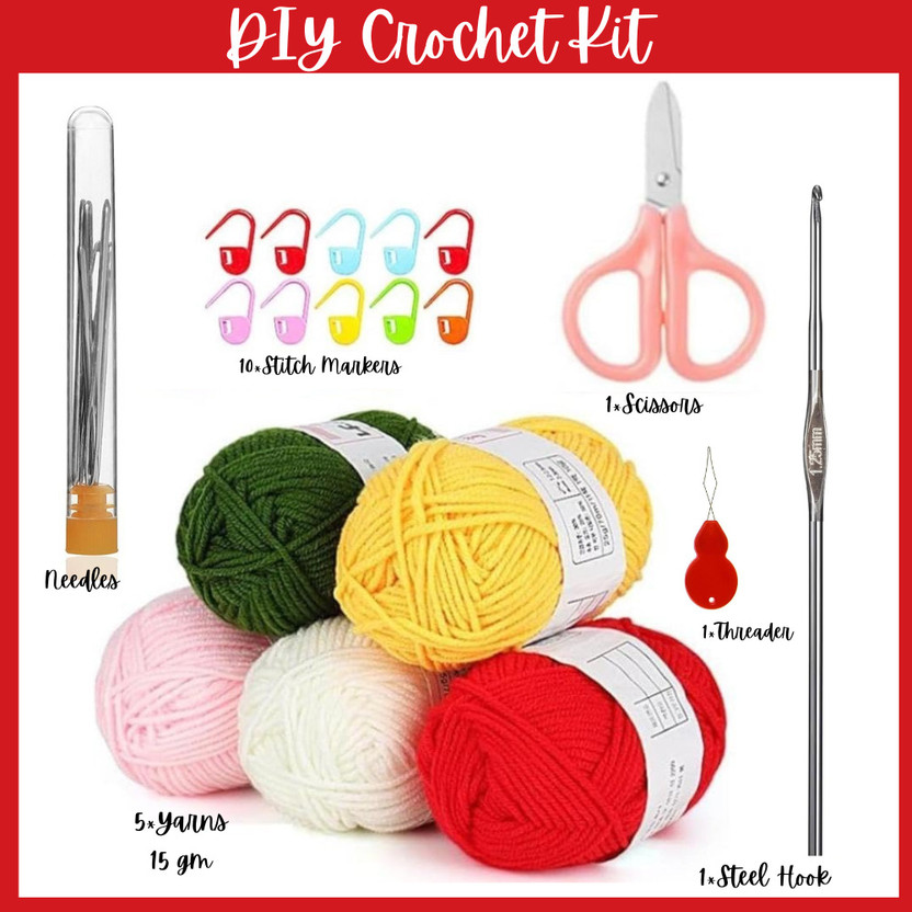 Qroof Crochet Kits for Beginners with Crochet Thread