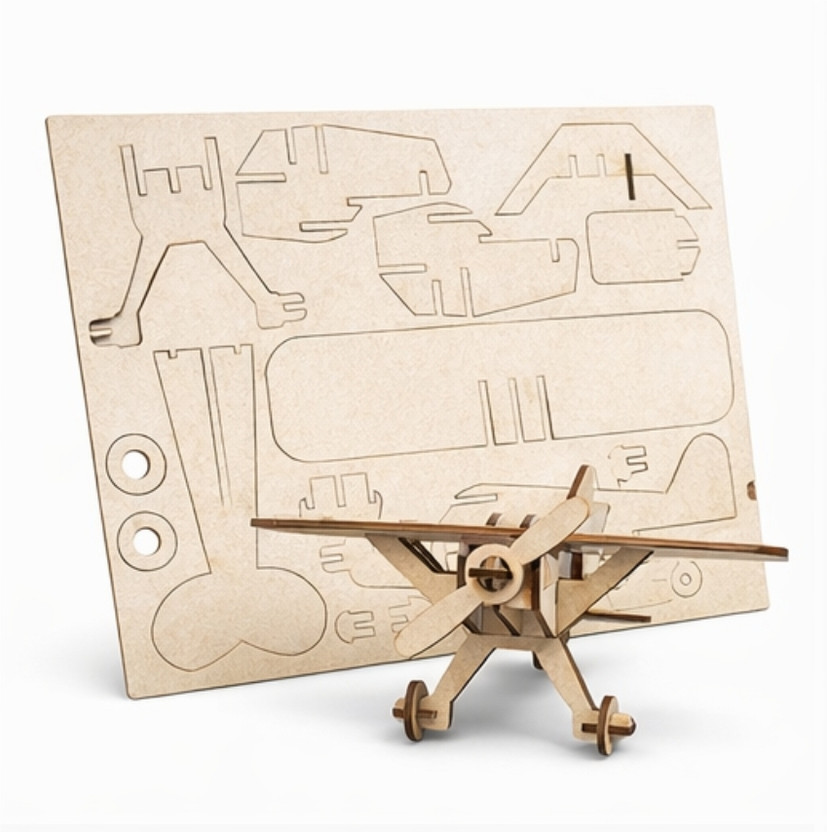 WoodyTales DIY Wooden Airplane Model Kit for Kids | Build & Play Aircraft Model