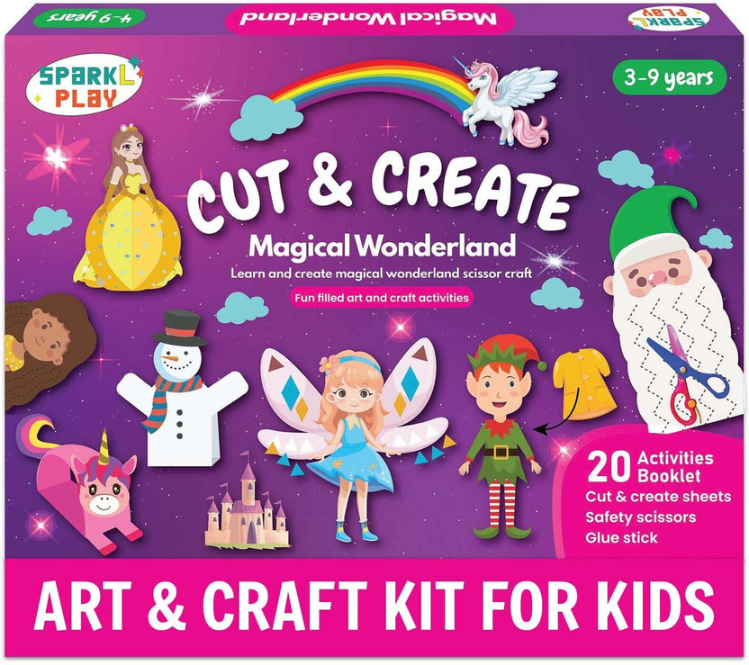 SparkLPlay Scissor Skills Art & Craft Activity Kit for Kids