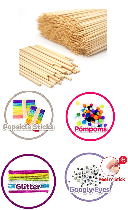 Sharum Crafts Art Supplies for Kids Craft Art Kit for Boys Girls School Project #SE047