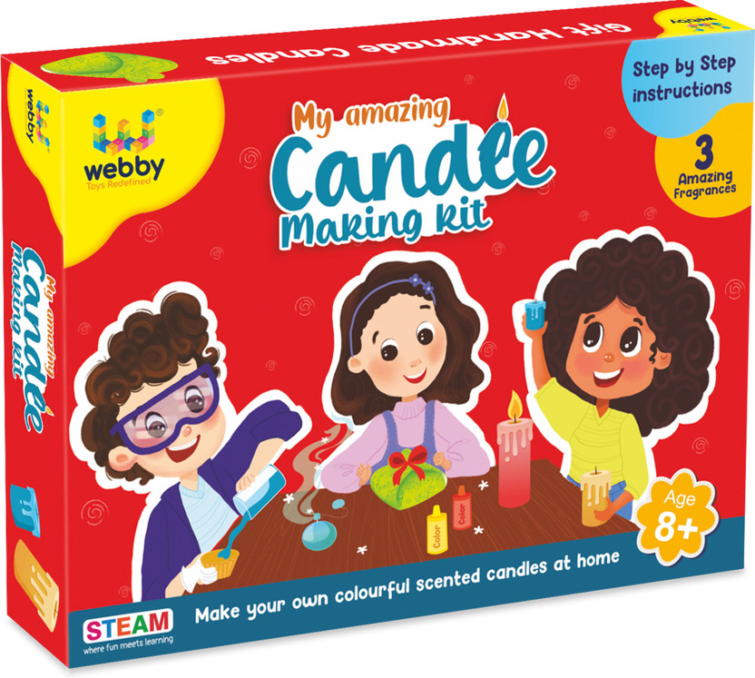 Webby Webby DIY Candle Making Kit, STEAM Leaner, Educational & Learning Activity Toy Kit for Kids, Boys & Girls Age 8+ - Flipkart Deal