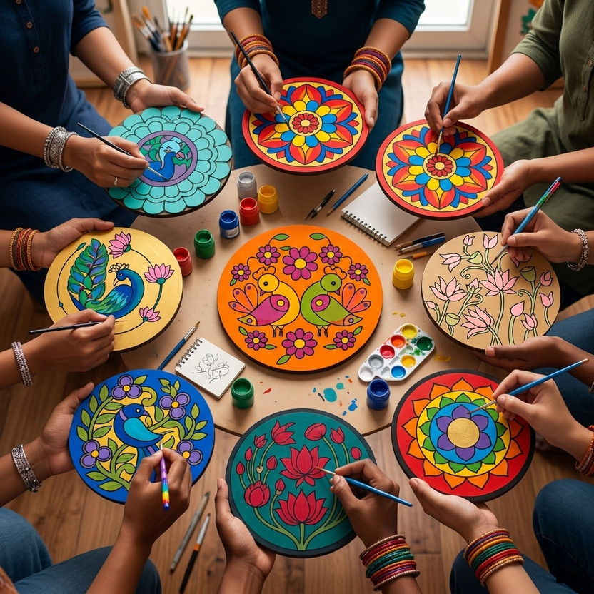 Galactic 9 piece Mandla for kids learning and grow art skill