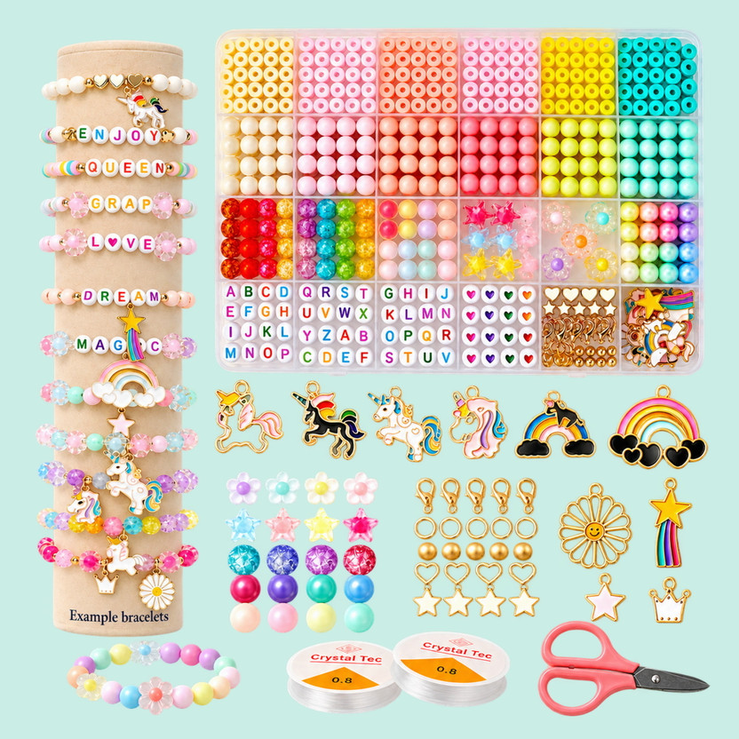 ASTRAVELLON Colour Mix DIY Jewellery Making Kit for Hobby Crafting with Pearl Style Beads