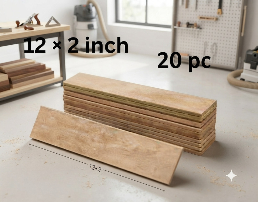 FITLOGAN Artisan Woodworking 12x2" Craft Slices - 20 Pack