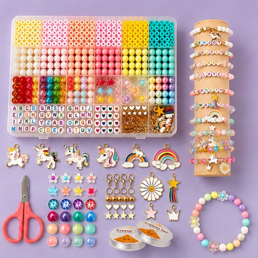 RANNADE DIY Bracelet Making Kit for Beginners with Cute Charms for Jewelry Making