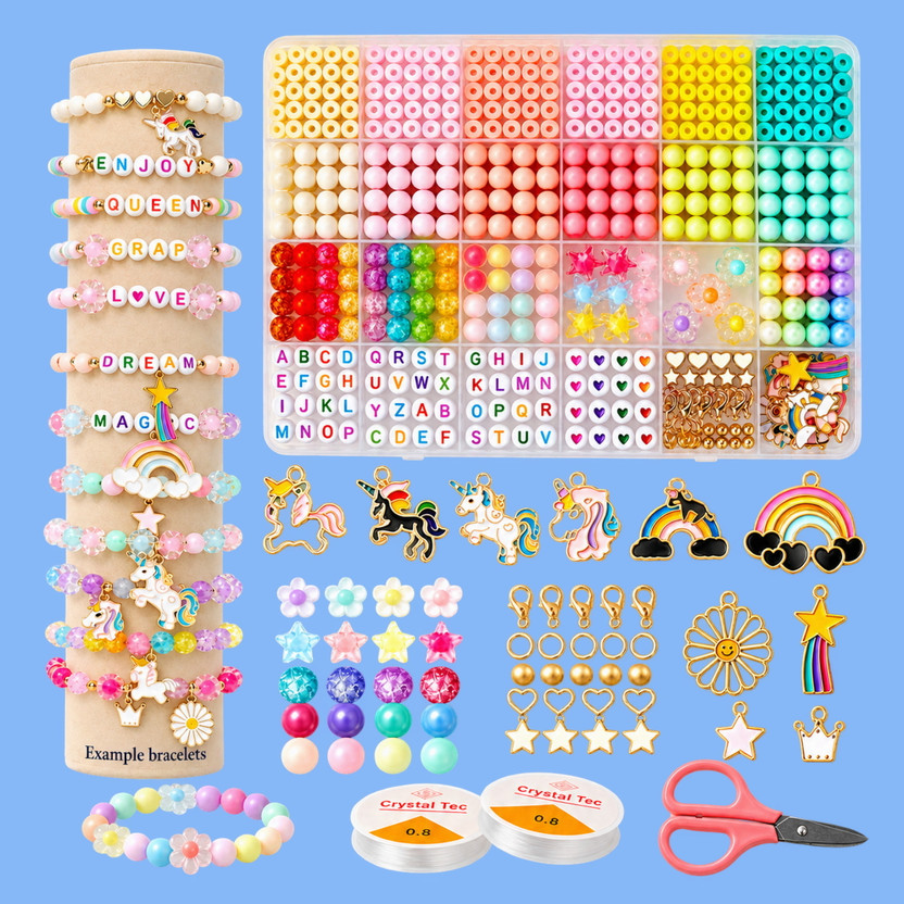ASTRAVELLON DIY Trendy Craft Jewellery Making Kit for Hobby Crafting with Heart Beads