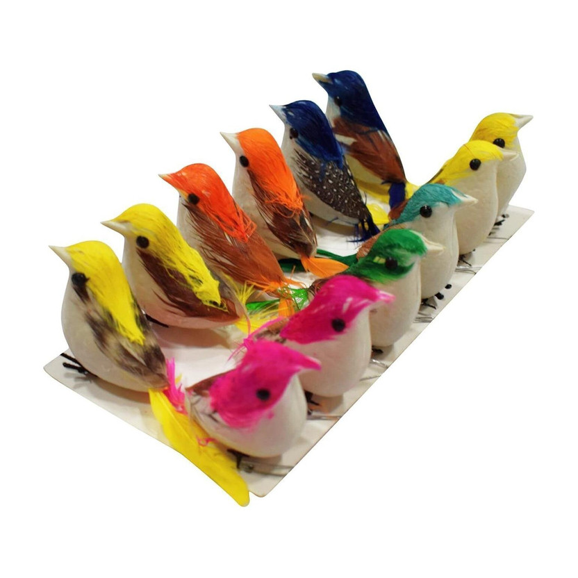 ASIAN HOBBY CRAFTS Artificial Birds Pack of 12