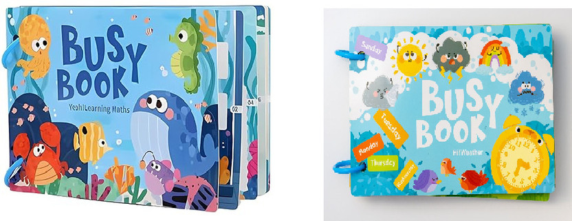 MOREL Busy Book for Children to Develop Learning Skills Weather Book and Maths Combo