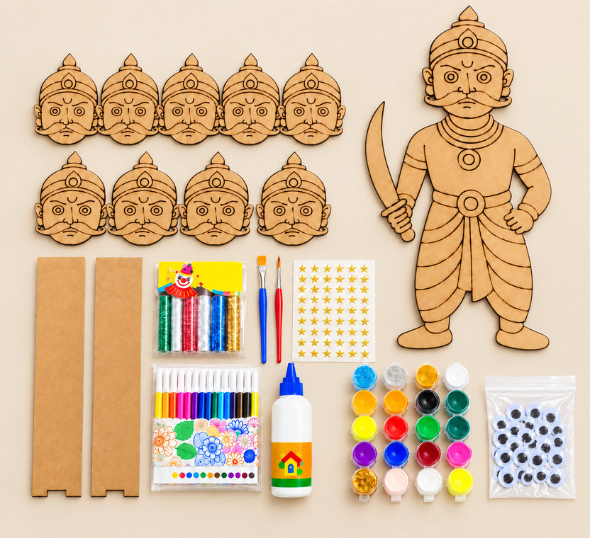 Creative N colourful DIY Wooden Painting Craft Kit for Kids Creative Art & Learning Activity
