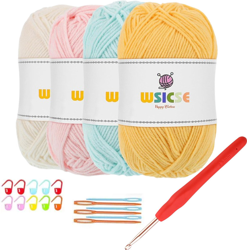 Qroof Crochet Kit set for beginners with yarn and accessories