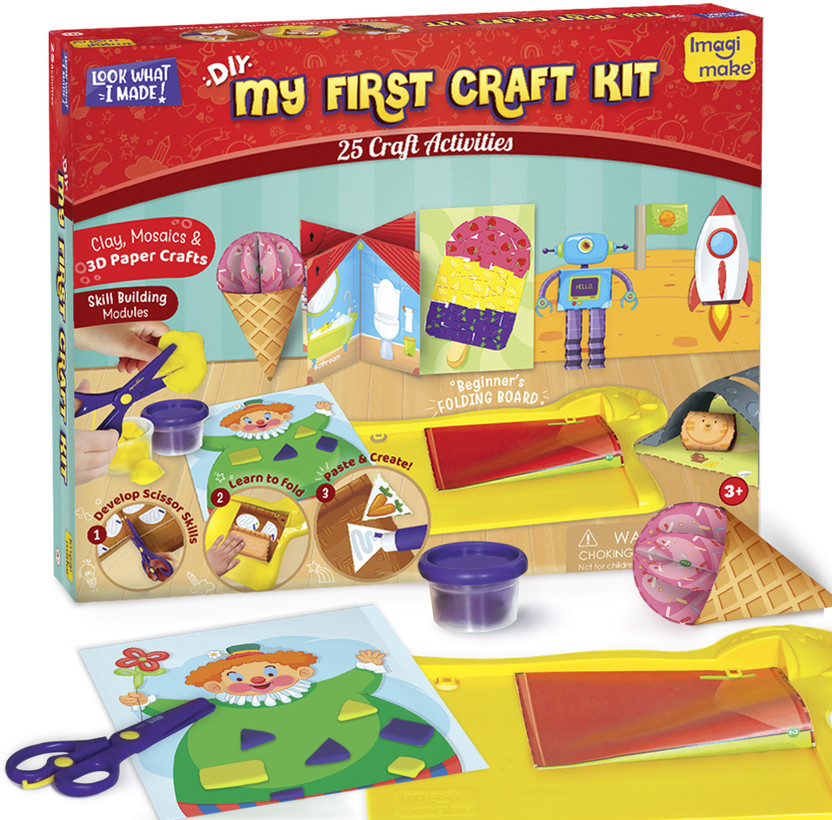 Imagimake My First Craft Kit | Scissor Activity Book | Craft Kit For 3+Year old