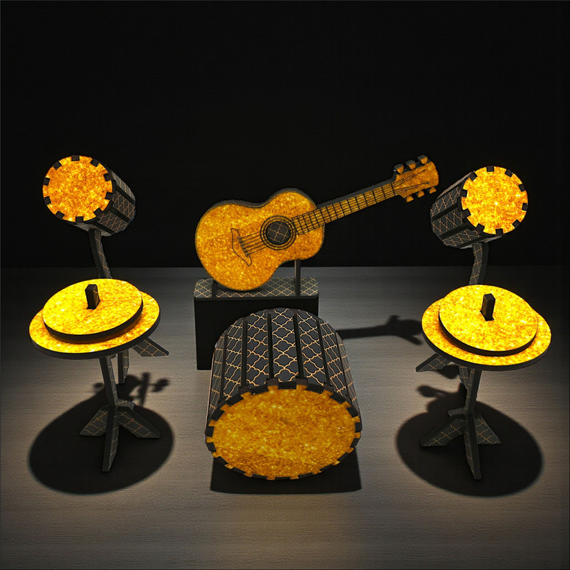 Wishoz Musical Miniature Home Decor Showpiece,Room Items,Craft Kit,Unique Gift