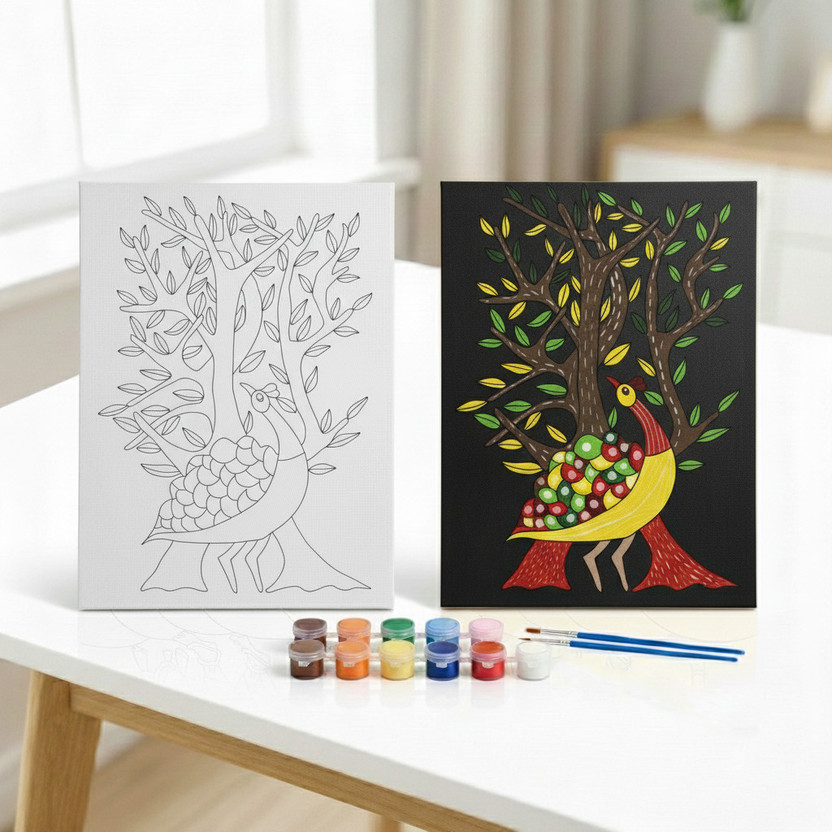 Hobby India Canvas Painting kit | Diy Painting kit | Art and Craft kit