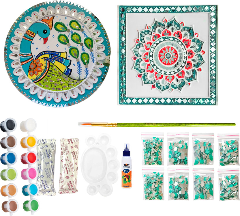 decordial Mandala and lippan art kit with accessory acrylic Mandala tools