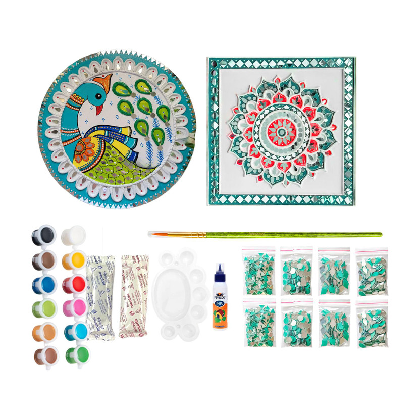 decordial Mandala and lippan art kit with accessory acrylic Mandala tools