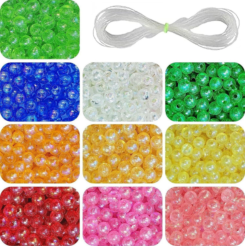 INDIKONB 1250 Pcs 6mm Multicolor Pearl Beads for Jewelry Making - DIY Craft Supplies