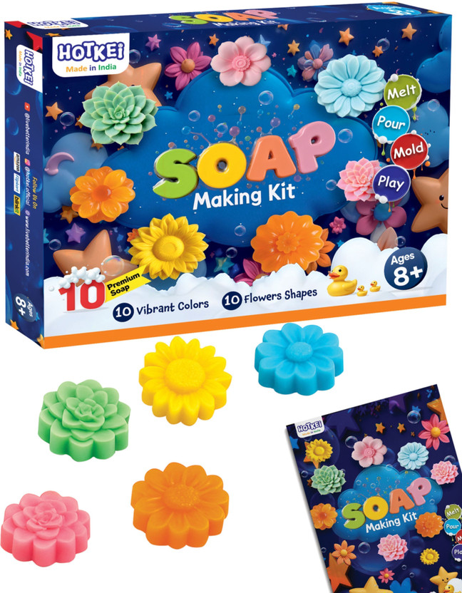 HOTKEI Soap Making Kit DIY Crafts Toys And Birthday Gift For 8+ Years Kids Girls Boys