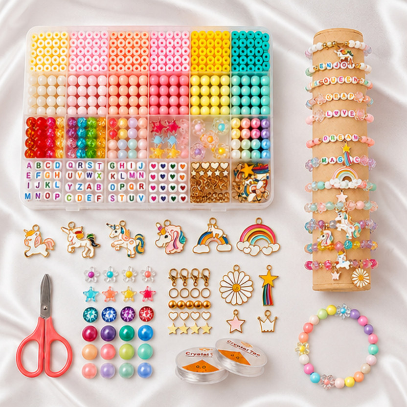 RANNADE Friendship Bracelet Kit for Beginners with Colorful Beads