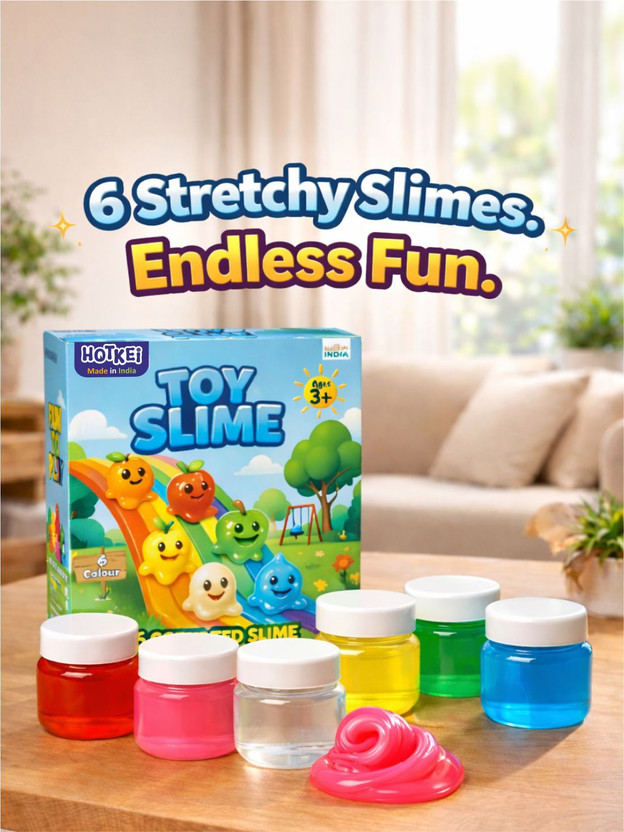 HOTKEI (SET OF 6 Slime) Scented Toy Slime Clay Jelly Set Kit Toys for Kids Boys Girls Multicolor Putty Toy