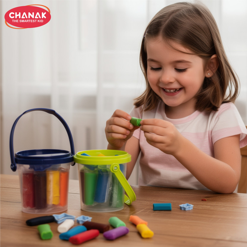 CHANAK CHANAK Dough Bucket Pack of 2, Clay Dough with 20 Colorful Clay & Sculpting Figures - Flipkart Deal