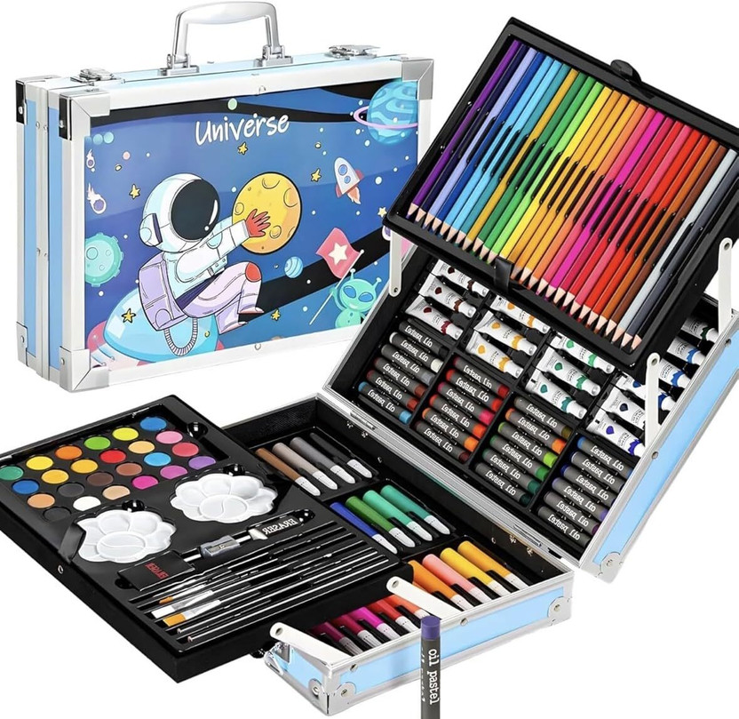 ToyoWorld ToyoWorld Kids Art Supply Set in Aluminium Carry Case, Multiple Designs - Flipkart Deal