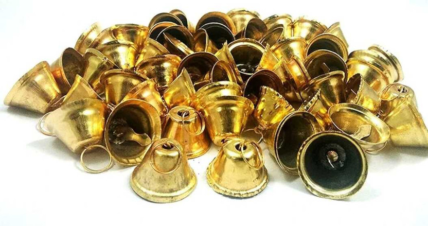 pisco DIY Hobby Other Crafts Work Size 2 Cm (Medium) Golden Metal Bells Pack Of 100pcs