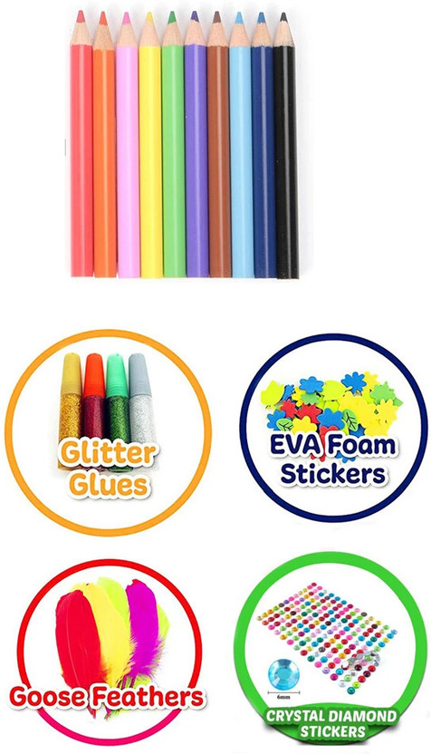 Crafts Haveli Art Supplies for Kids Craft Art Kit for Boys Girls School Project #004