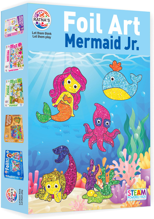 Ratnas Foil Art Mermaid Jr (7512) Diy Foil Activity Art Kit