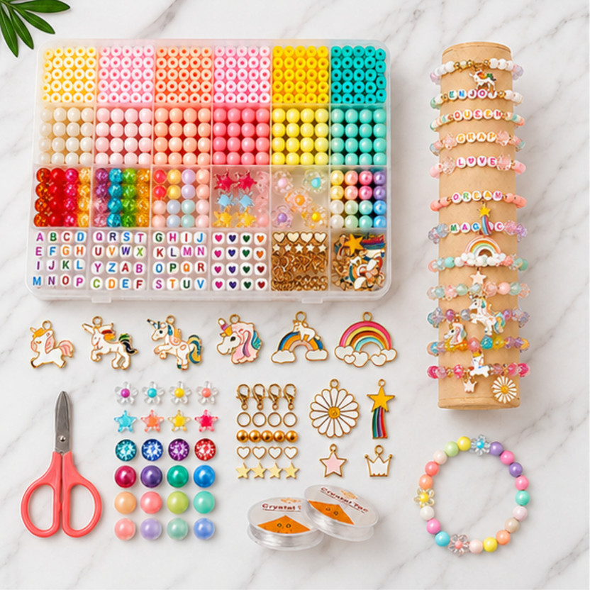 RANNADE Friendship Bracelet Kit for Beginners with Cute Charms