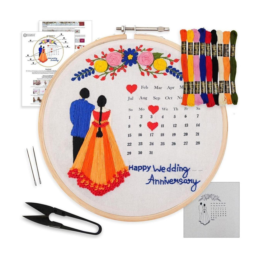 Embroiderymaterial DIY Hand Embroidery Kit for Beginners & Adults, Kids - Cross Stitch set