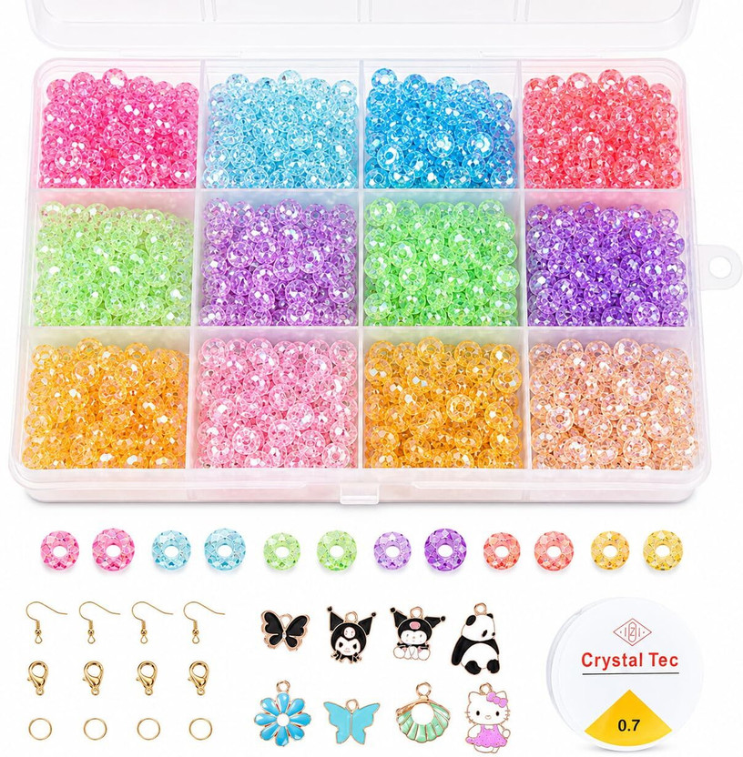 ambitieux Crystal Beads BraceletMaking Kit toys for Girls 600+ DIY Jewelry Making Supplies
