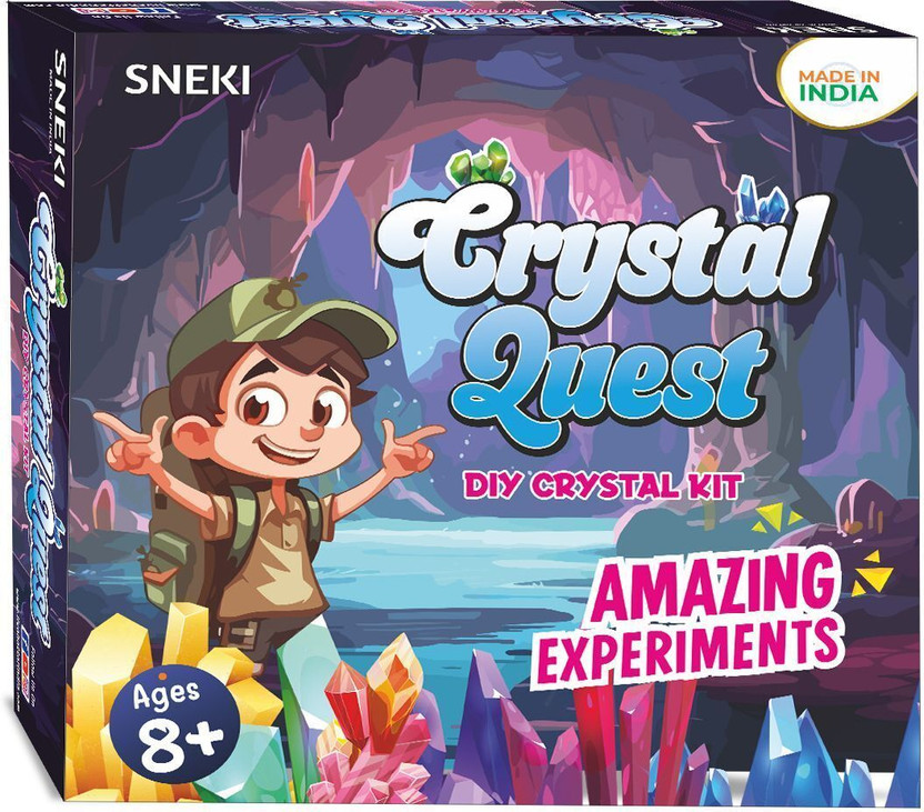 sneki sneki Crystal Quest DIY Growing Crystals Kit Learning Fun Toy Gift Set for Kids Girls - Flipkart Deal