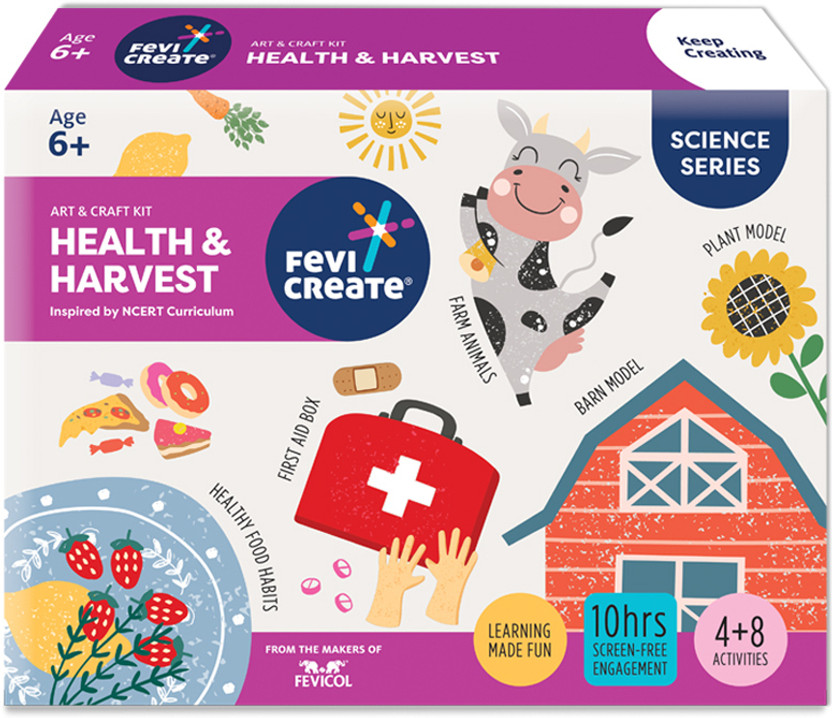 Fevicreate Science DIY Art and Craft Kit – Health & Harvest, for Kids (Aged 6-8)