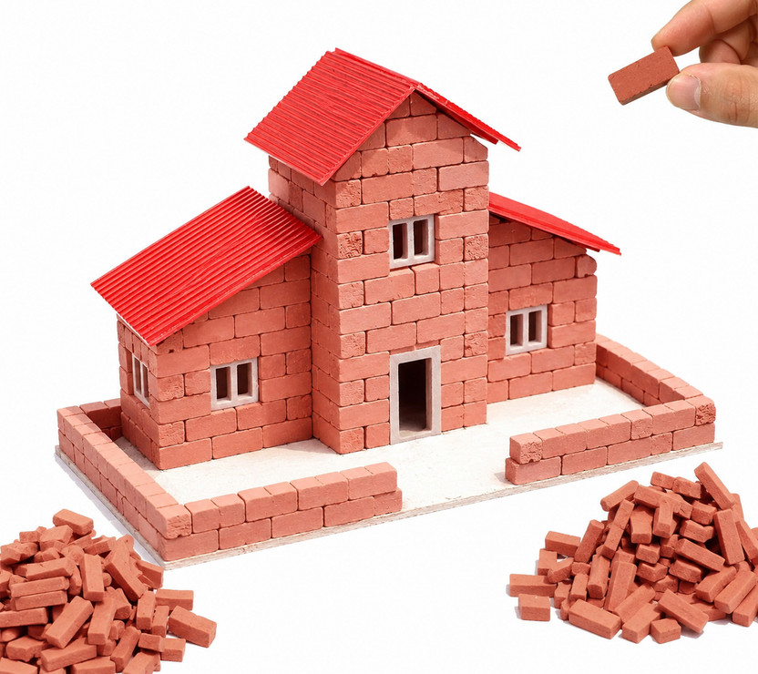 KHP KHP ENTERPRISES DIY Mini Brick House Construction Kit - Flipkart Deal