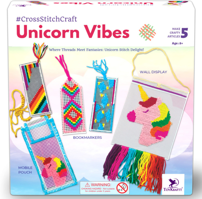 ToyKraftt ToyKraftt Cross Stitch Craft - Do It Yourself Craft Activity Kit for Girls Aged 7 Years to Adults - Flipkart Deal