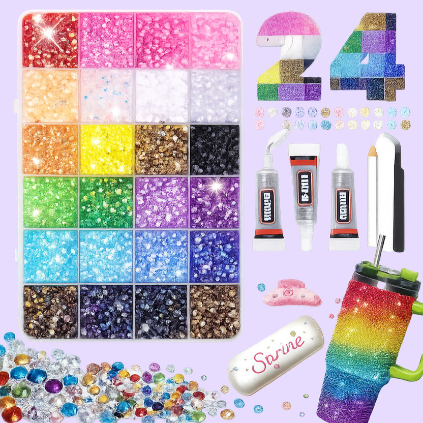 DRAYADEALS DRAYADEALS Colorful Crystal Stone Embellishment Kit for Creative DIY Craft Projects - Flipkart Deal