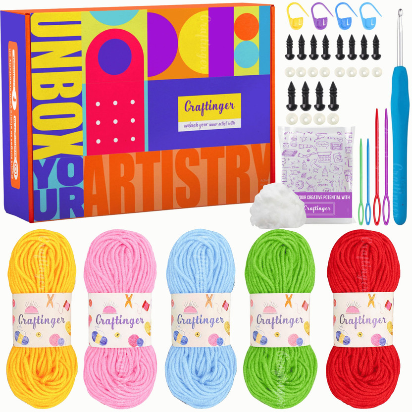 Craftinger Crochet Kits for Beginners with All Accessory