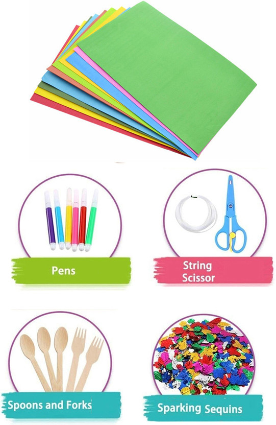 Sharum Sharum Crafts Art Supplies for Kids Craft Art Kit for Boys Girls School Project #SE056 - Flipkart Deal