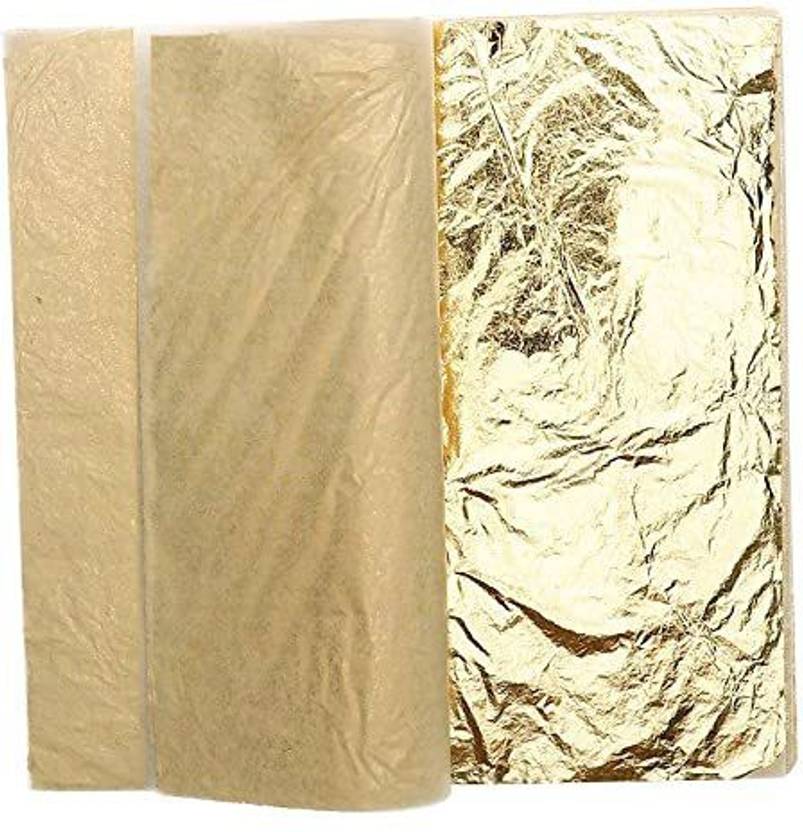 UNIQUE GOLD LEAFING STUDIO Gold Leaf Sheets, 100 Leaves 8x8x.cm Gilding, Art Work, Painting