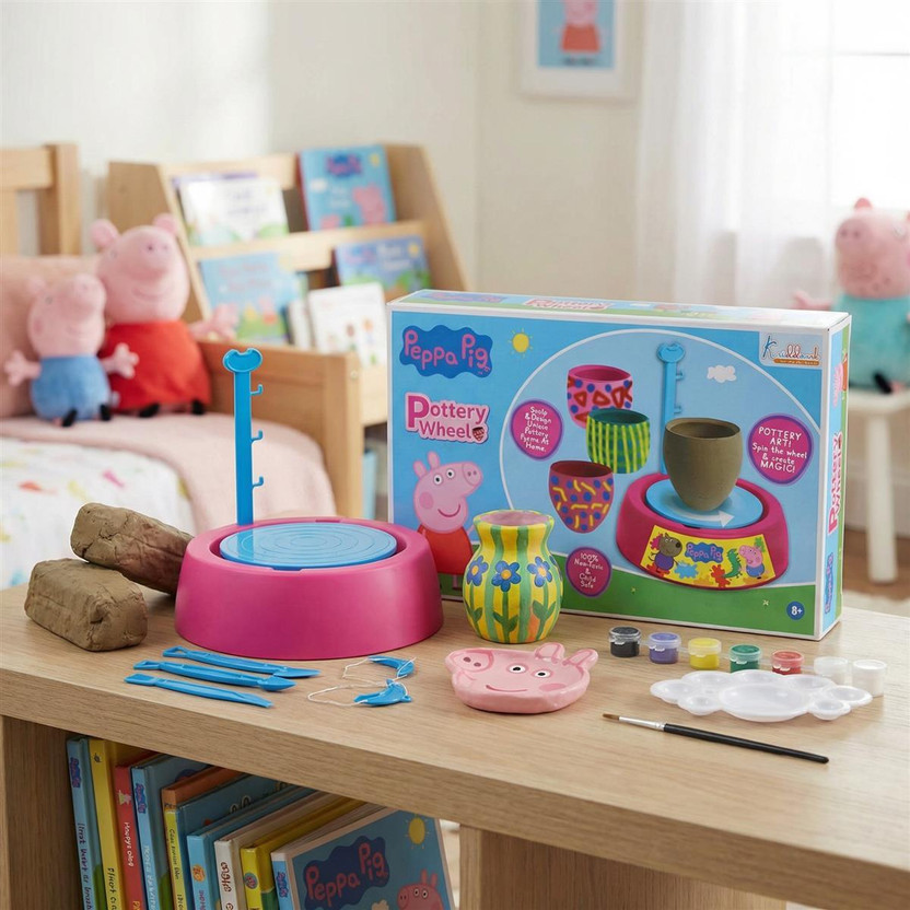 Kriiddaank Peppa Pig Theme Pottery Wheel Art & Craft Kit